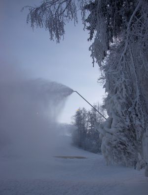 스톡홀름의 Flottsbro에서 사용되는 스노우 렌스