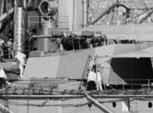 1909년 Inflexible의 Q 포탑 지붕에 장착된 4인치 포