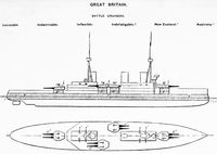 인빈서블급의 무장, 장갑 배치를 나타낸 도면