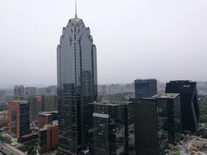 인저우구 남부 상업 지구, 인근 고층 건물에서 바라본 모습