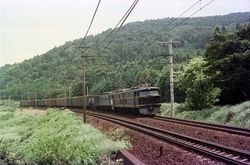 PS22B 팬터그래프 교체 차량 (1978년 8월 9일, 시마다 - 카나야 간)