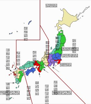 일본 교구 및 관구 지도 (일본어)