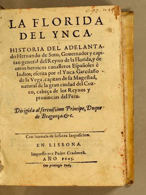 《잉카 플로리다》(La Florida del Ynca, 1605)의 표지