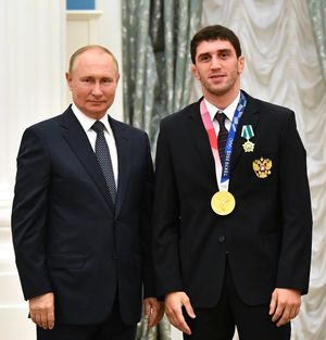  2021년 크렘린에서 블라디미르 푸틴과 시다코프