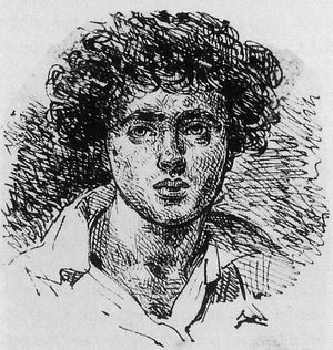 그랑빌 자화상(1820–1822년경), 펜과 잉크