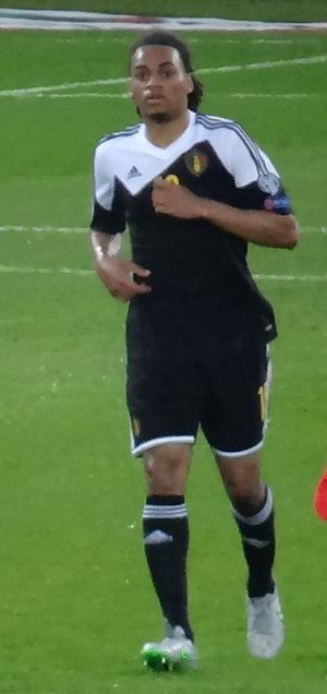 2015년 벨기에 대표팀에서 활약하는 드나예