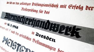 장인 증서 - 드레스덴 장인회 - 1958년 7월 7일