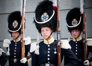정복을 착용한 스웨덴 근위대의 근위병
