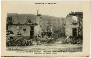 1918년 샤토티에리 마을의 폐허.
