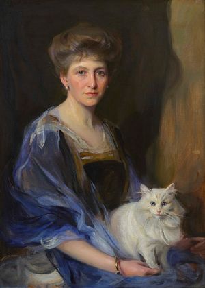 필립 드 라즐로가 1911년에 그린 딸, 에벨리나의 초상화