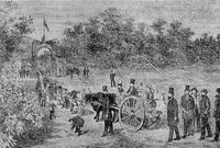 매니토바 방문 중인 더퍼린 경과 더퍼린 부인