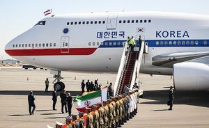 2016년 이란에 공군 1호기를 타고 온 박근혜 대통령