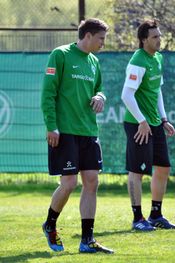 2010년 4월 23일 베르더 브레멘 훈련 중의 뵈니슈