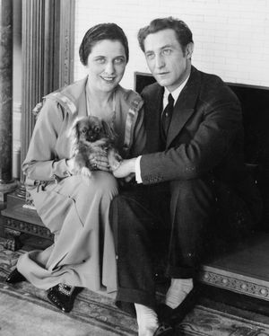 1916년 제럴딘 패러와 남편인 배우 루 텔레겐.