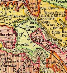 1895년 지도상의 제임스시티군