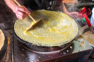 젠빙궈쯔 만드는 과정