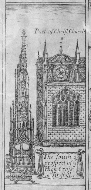 브리스톨의 하이 크로스 남쪽 전망 (1728)