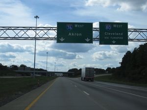 오하이오주 영스타운 인근 I-80과 I-76 분기점