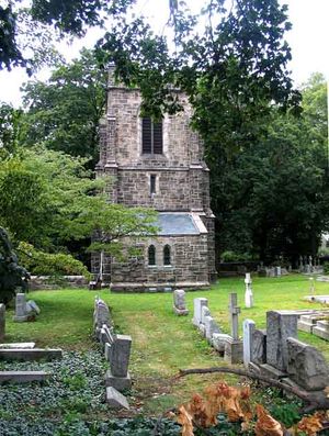 필라델피아 세인트 제임스 더 레스 교회 묘지에 있는 와너메이커 가족 묘지