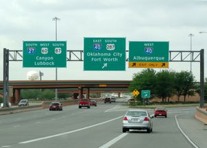 애머릴로 시내 남쪽의 I-40 분기점에 있는 북쪽 종점