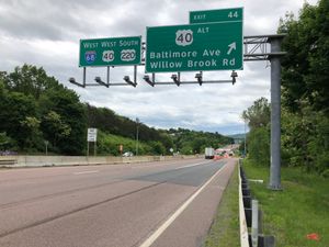 I-68/US 40/US 220 컴벌랜드, 메릴랜드에서 동시 이용