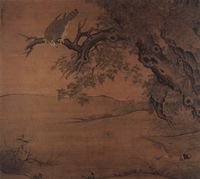 이적(李迪) 『풍응치계도(楓鷹雉雞図)』 (베이징 고궁 박물원)