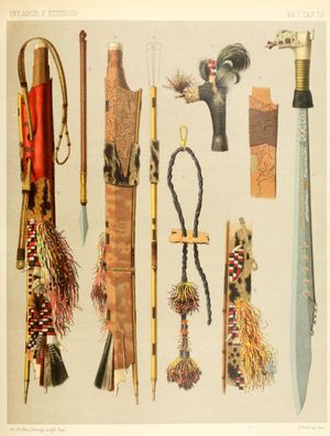 만다우 칼날, 자루, 칼집 및 기타 장비