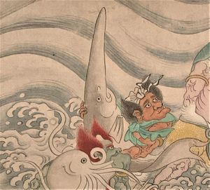 17세기 작품인 정충의 귀산수마도에 묘사된 모습