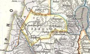 즈불룬(Zebulun) 영토, 1865년 지도