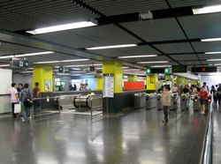 2010년 2월 짐사저이역의 대합실