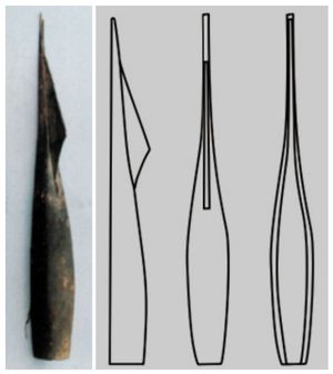 물고기 모양의 높은 봉우리 모자, 양해 묘지.