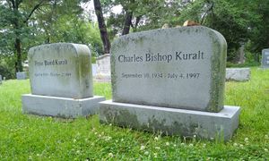 쿠럴트와 그의 아내 수잔의 묘비, 올드 채플 힐 묘지