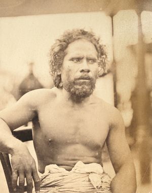 1874년 7월 탐험대에 탑승한 통가 파일럿 아마타바울레이.