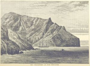 칠레 앞바다의 후안 페르난데스 제도에 있는 챌린저호