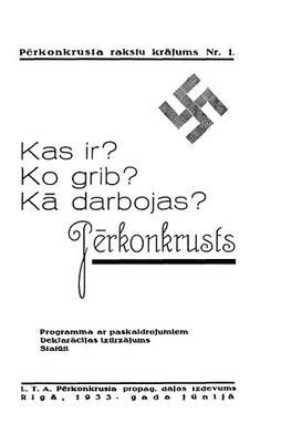페르콘크루스트: 이것은 무엇인가? 그것은 무엇을 원하는가? 그것은 어떻게 작동하는가? – 1933년 정당 선전물