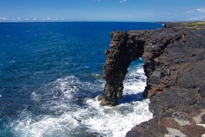 홀레이 해양 아치, 하와이 화산 국립공원, 하와이, 미국