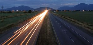 칠리왁의 새벽녘 캐나다 횡단 고속도로