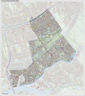 2015년 6월, 카펠러안덴에이설 시의 네덜란드 지형도.