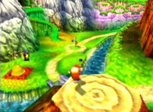 플레이어는 게임의 레벨에서 다른 레벨로 게임의 오버월드를 통해 이동할 수 있다.