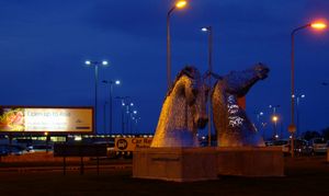 에든버러 공항에 전시된 마케트