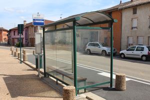 시청 광장의 버스 정류장