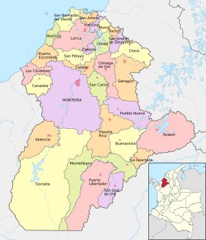 주의 지도. 빨간 점은 각 지방 자치체의 시청 소재지를 나타낸다