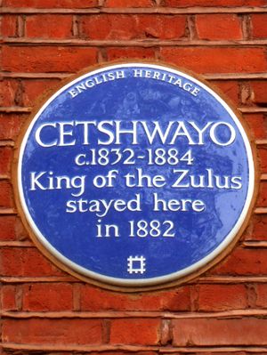 런던 켄싱턴의 18 멜버리 로드에 있는 케취와요 청색 명판