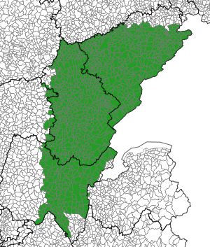 프랑스 동부, 프랑슈콩테를 중심으로 하는 원산지 명칭 통제(AOC) 지정 지역