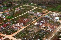 태풍 봉선화가 지나간 괌의 모습