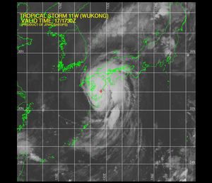 8월 17일 일본 상공의 우쿵