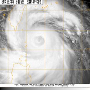 8월 17일 아이월 교체 주기 동안의 태풍 세팟