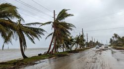 태풍 마와르로 괌에 피해가 발생한 모습.
