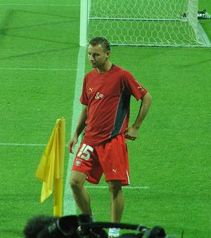 프란코프스키, 폴란드와 웨일스의 경기 중 모습