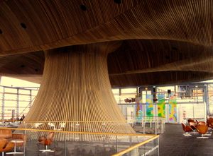 웨일스 국회의 캐나다 서부 붉은 삼나무 카울